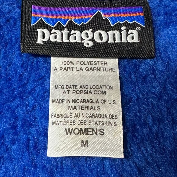 Patagonia Sweater - Size Medium - Polartec Blue Fleece Pullover - Picture 7 of 11